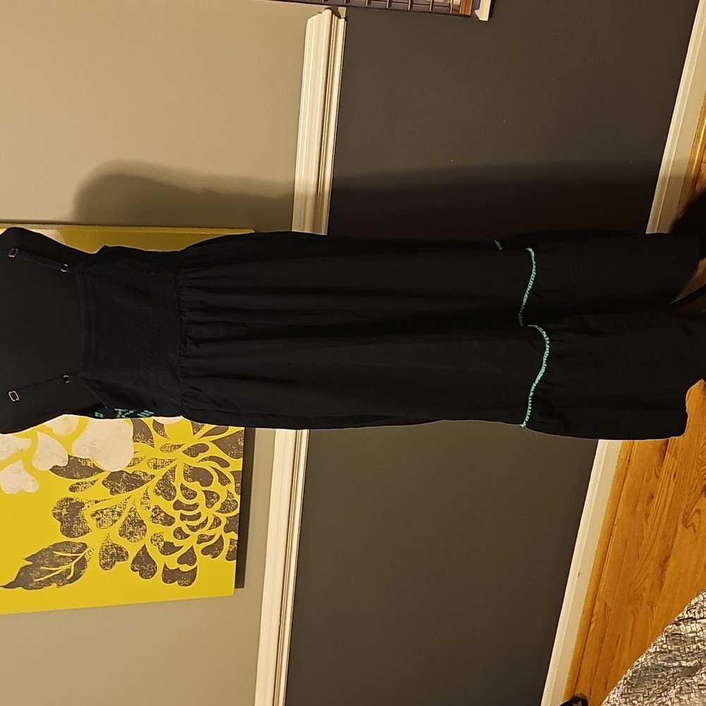 Ava & Viv Black Maxi Dress with Blue Accents - Picture 5 of 5